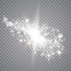 White glowing light explodes