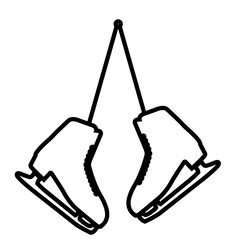Skates line icon, logo isolated on white background