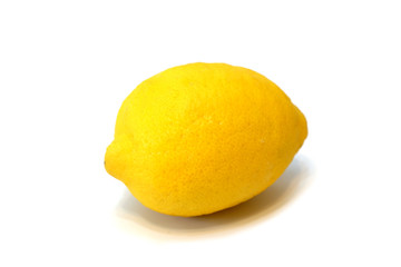 Fresh juicy lemons on white background isolated closeup