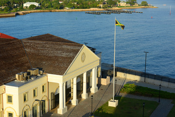 Cruise Port in the morning at Falmouth, Jamaica.