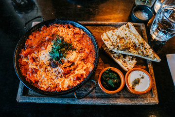 Shakshuka with toasted bread