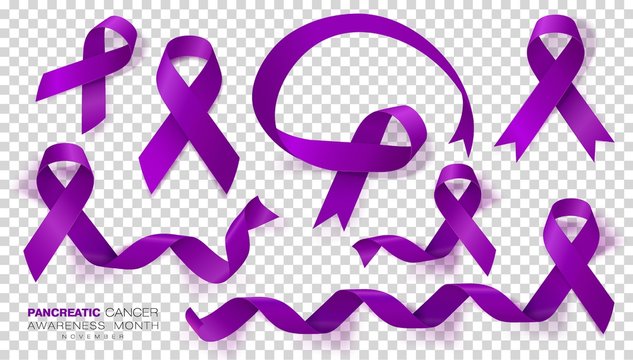 Premium Photo  Watercolor illustration purple ribbon symbol