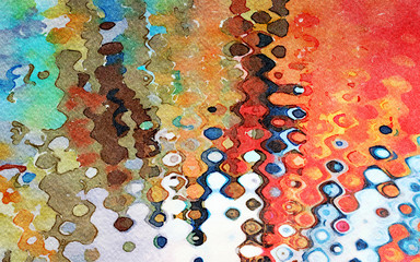 Abstract contemporary background. Watercolor texture pattern. Oil painting style. Stock. Digital design impressionism artwork. Hand drawn artistic. Art for sale. Warm colors. Paper or canvas print.