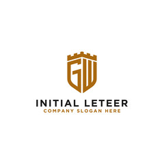 inspiring logo designs for companies from the initial letters of the GW logo icon. -Vectors