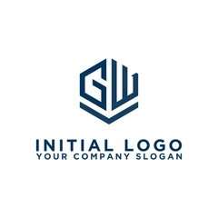 inspiring logo designs for companies from the initial letters of the GW logo icon. -Vectors