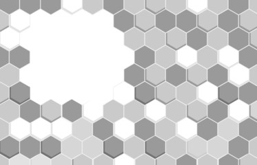 Fototapeta na wymiar Geometric white and gray Hexagonal Shapes Background.vector-
