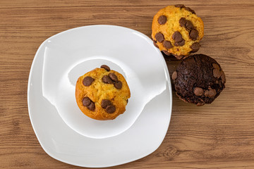 muffin baunilha chocolate