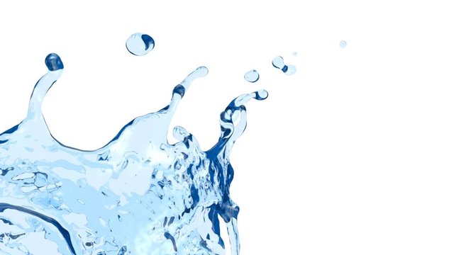 seamless water splash in extreme slow motion, alpha channel included (FULL HD)
