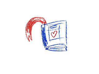 School letters, school pencils and school book on an isolated white background