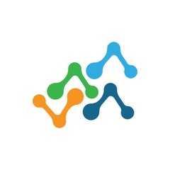 molecule logo vector