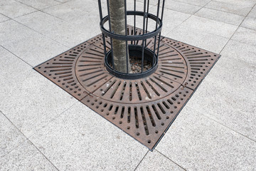 Metal tree grille guard street protector