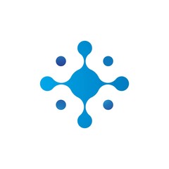 molecule logo vector