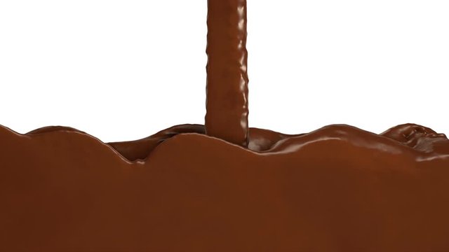 milk chocolate fills up screen, alpha channel included (FULL HD)