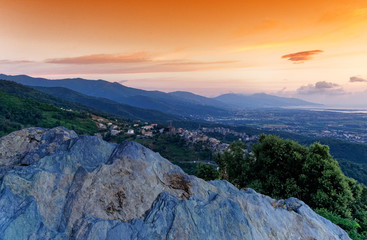 Casinca coast in Corsica mountain