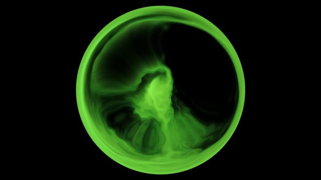 green glowing energy flowing in magic crystal ball - seamless (FULL HD)