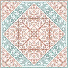 Decorative ornate vintage design card