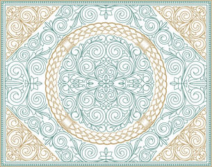 Decorative ornate vintage design card