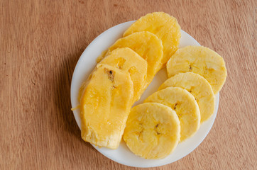 Uncooked Plantain Slices
