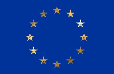 EU Flagge (Vintage Gold)