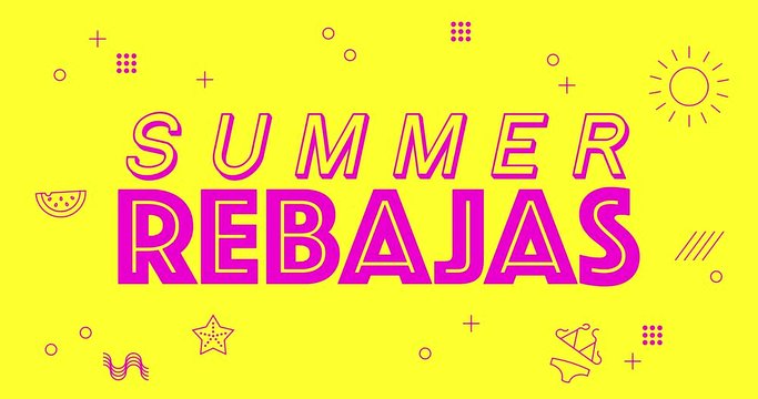 summer soldes sales rebajas colorful animation