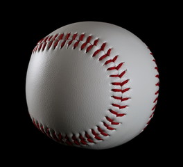 Baseball isolated on black background