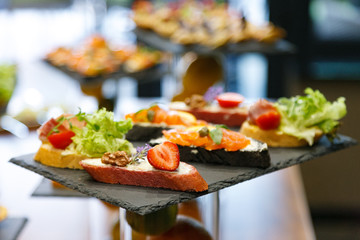 Catering. Delicious and mouth-watering food for parties, office parties, conferences, forums