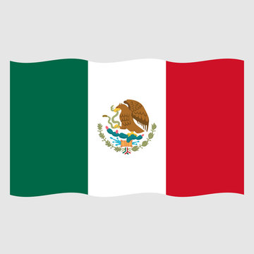 Flag of Mexico, vector mexican symbol