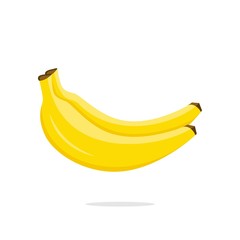 Banana vector isolated on white background. Illustration of two bananas