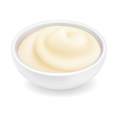 Mayonnaise in a bowl