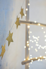 garland of stars with lights