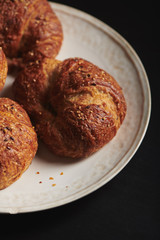 Everything Bagel Croissants on Plate