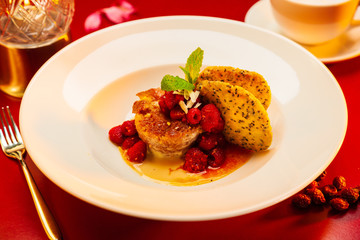 Rich and creamy dessert.