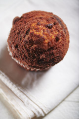 Apple Cinnamon Muffin on White Linen
