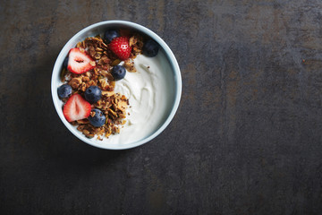 Yogurt Parfait Close-up Horizontal