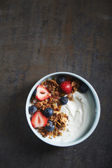 Yogurt Parfait Close-up Verticle