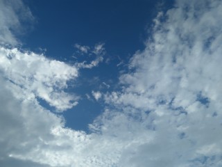 Obraz premium blue sky with white clouds