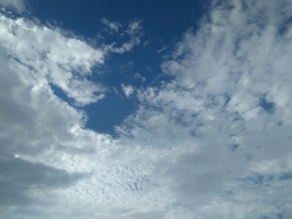 blue sky with white clouds