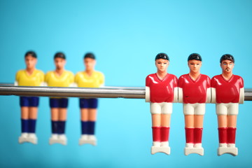 Obraz premium foosball table soccer .sport teame football players