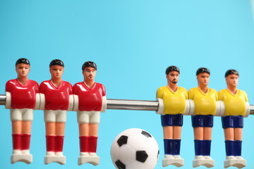 Obraz premium foosball table soccer .sport teame football players