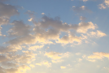 cumulus clouds and sky beautiful view