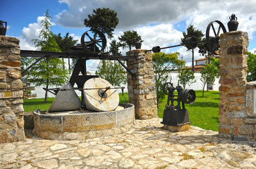 Old olive oil mill at the entrance of the village Casas de Don Antonio, Cáceres province, Extremadura, Spain