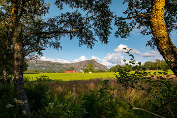 Out in the countryside to walk on hiking trails in Norway