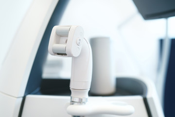 Naklejka premium Medical equipment. Close Up of Medical Laser. Aesthetic medicine.