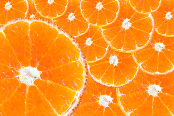 background made of tangerines