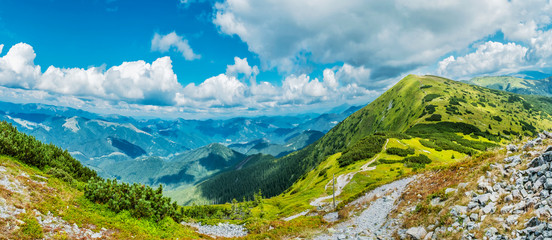 Naklejka na ściany i meble View from Prasiva peak, Low Tatras, Slovakia