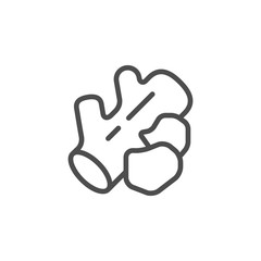 Charcoal and wood line outline icon