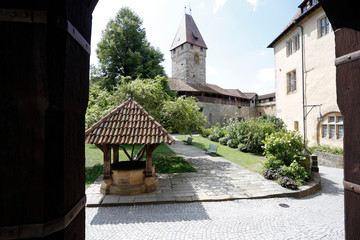Fototapeta na wymiar Veste Coburg, Innenhof, Fürstenhaus, Coburg, Bavaria, Germany, Europe