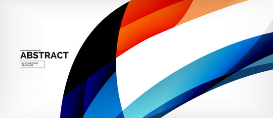 Obraz premium Colorful wave lines abstract background, color line for business or techno presentation