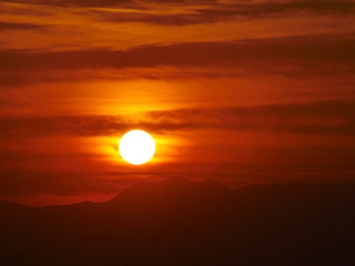 beautiful golden sunset sky landscape