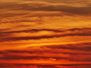 Fototapeta premium beautiful golden sunset sky landscape